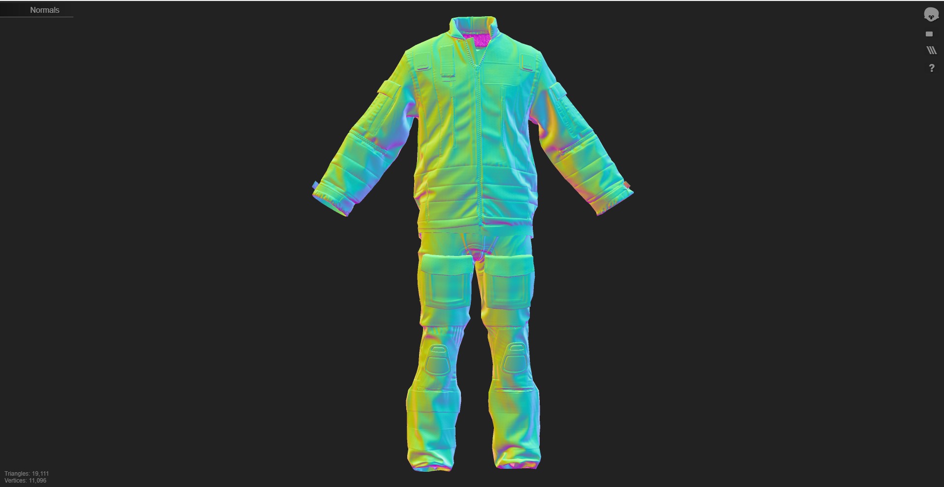 Herts Paramedic and Doctors Flight Suit BHECCS Medical Uniform Low-poly 3D model_6