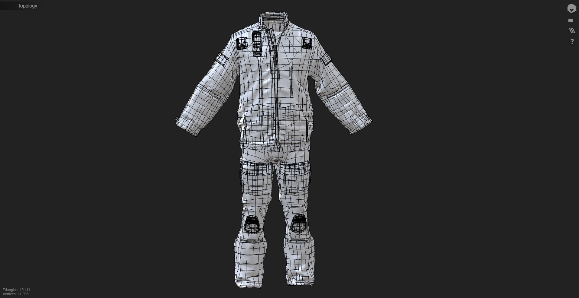 Herts Paramedic and Doctors Flight Suit BHECCS Medical Uniform Low-poly 3D model_3