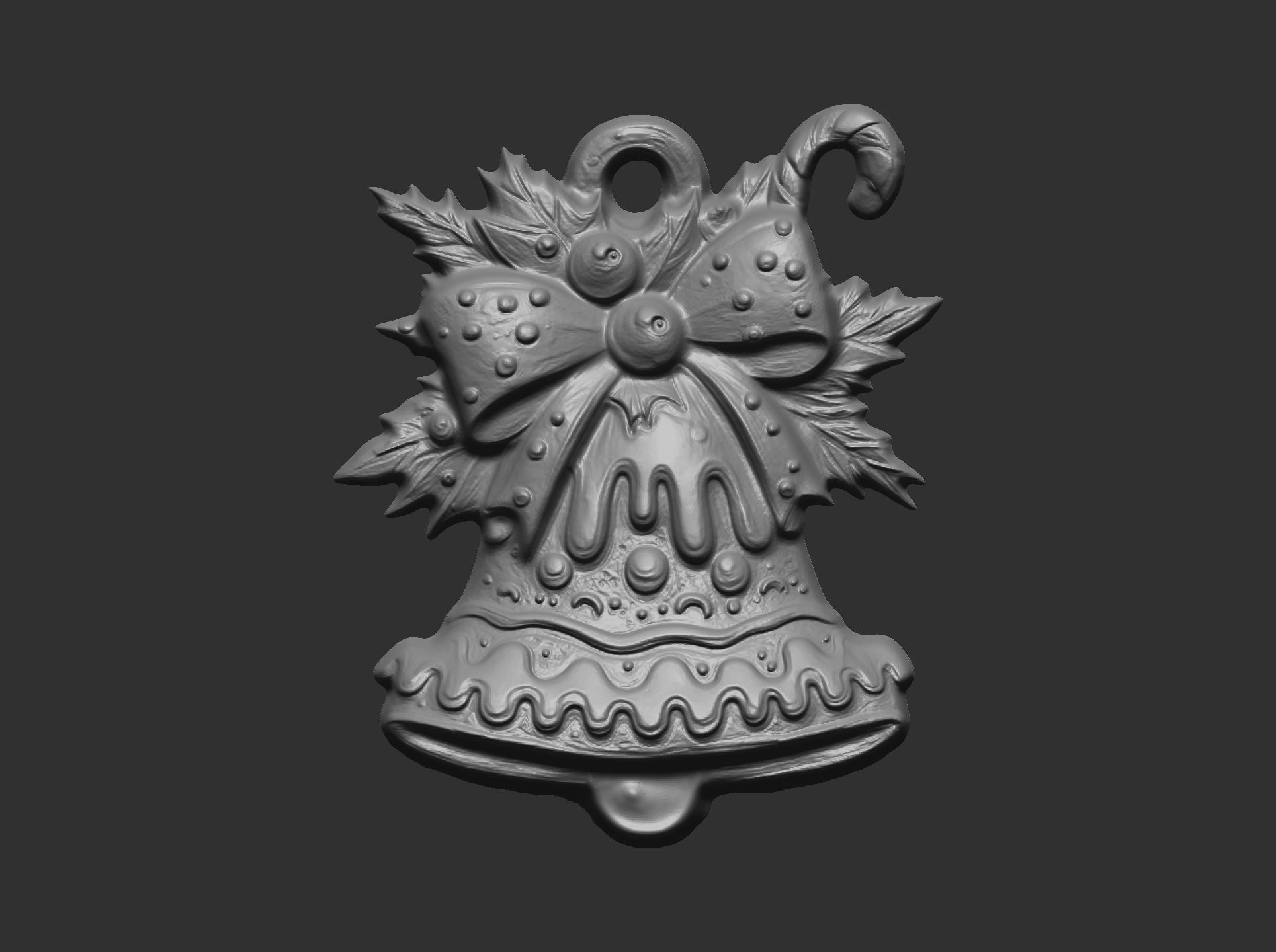 christmas jingle bell decor  3D print model_3