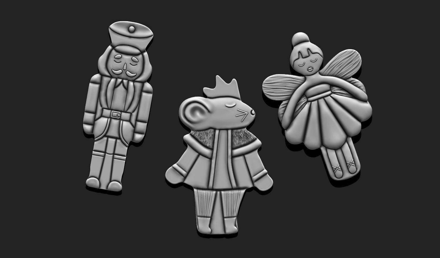 3D Printable Christmas - Nutcracker - Princess - Mouse King STL 3D print model_15