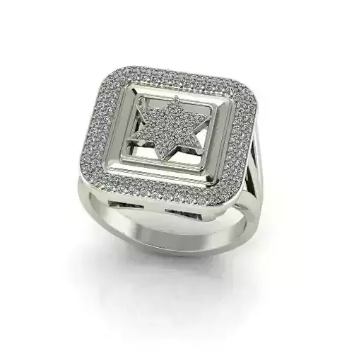 Star of David Ring Model 6741 3D print model