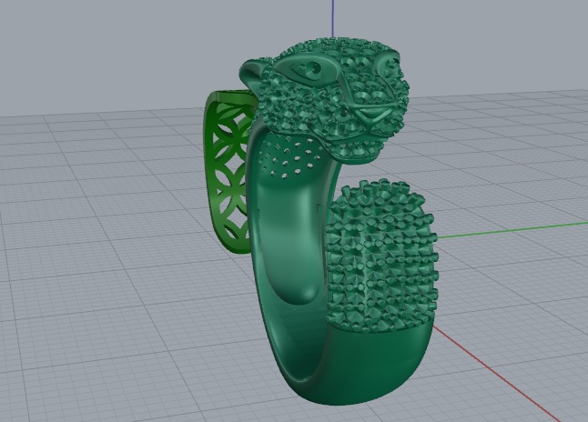Leopard ring Model 6728 3D print model_3