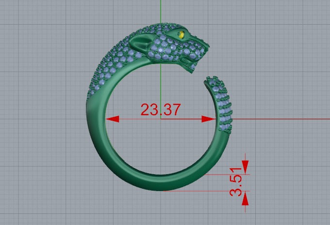 Leopard ring Model 6728 3D print model_5
