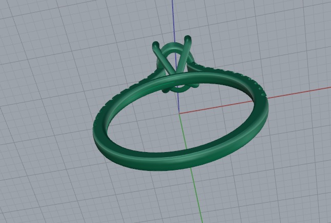 Solitaire ring Model 6712 3D print model_4