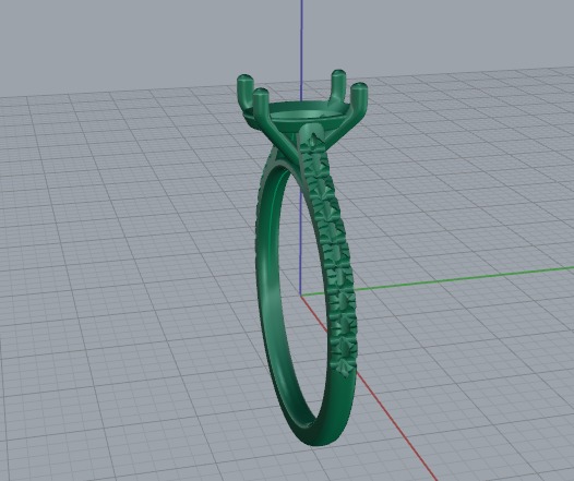 Solitaire ring Model 6712 3D print model_3