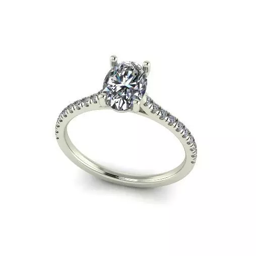 Solitaire ring Model 6712 3D print model_0