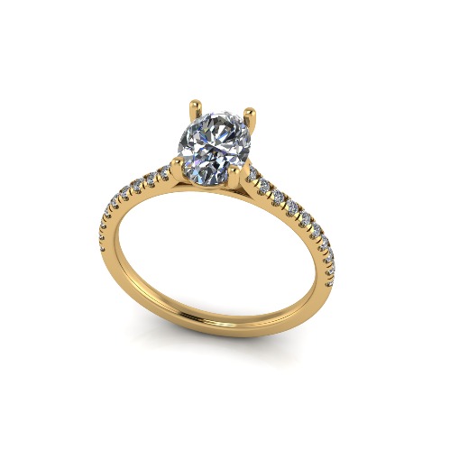 Solitaire ring Model 6712 3D print model_1