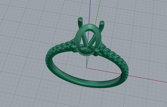 Solitaire ring Model 6712 3D print model_2