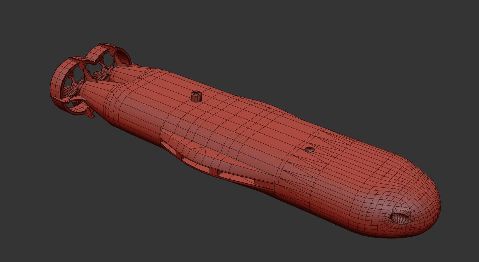 Autonomous Underwater Vehicle  AUV Low-poly 3D model_22