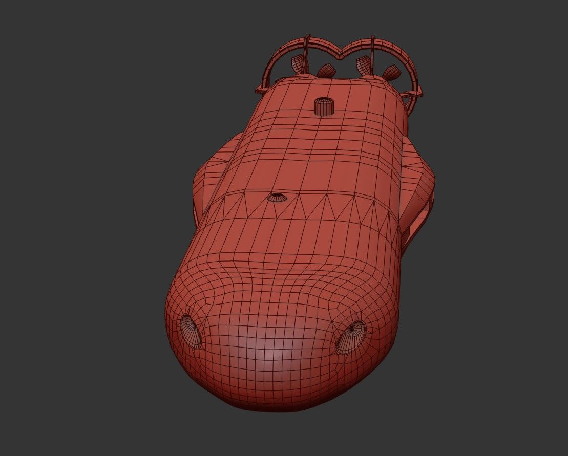 Autonomous Underwater Vehicle  AUV Low-poly 3D model_24