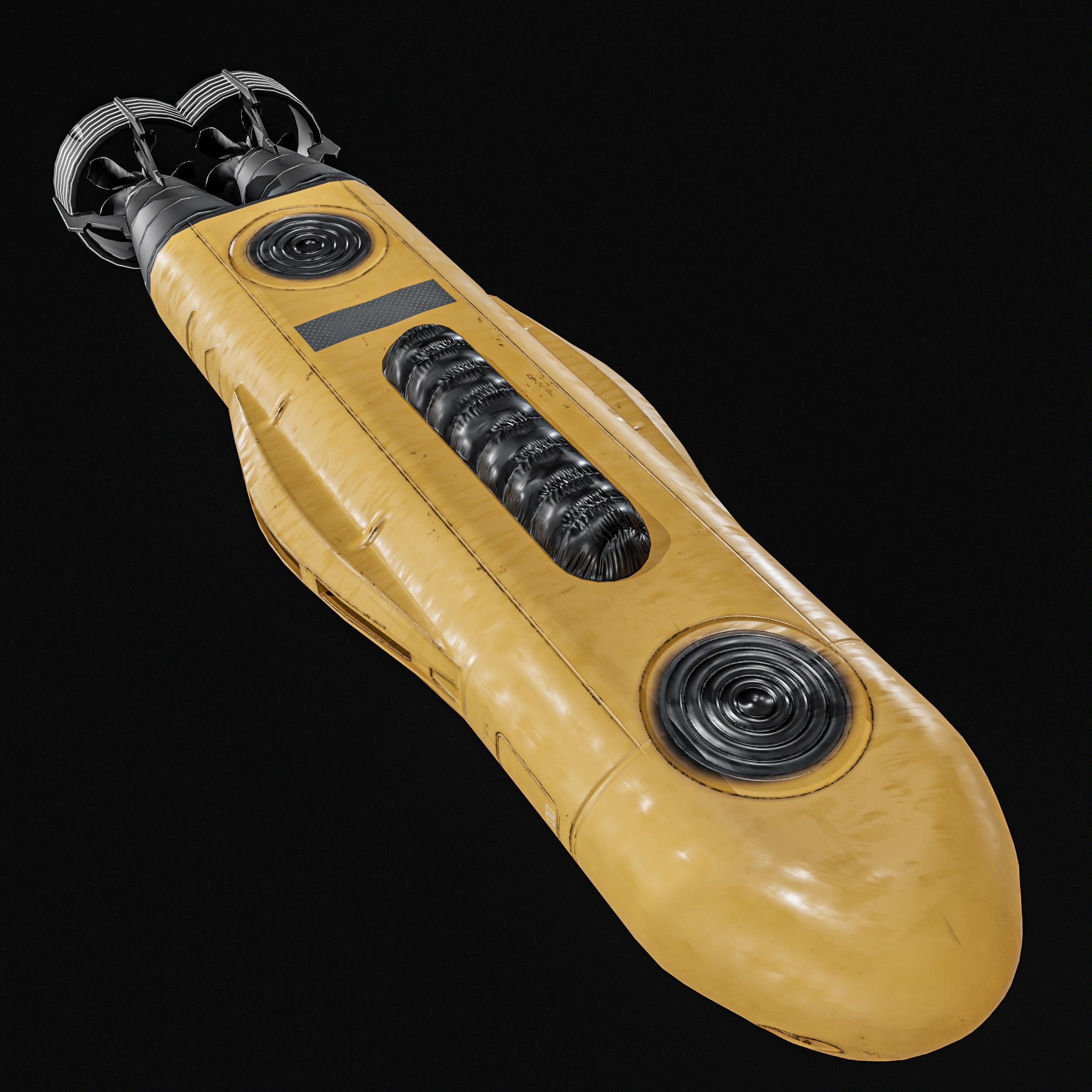 Autonomous Underwater Vehicle  AUV Low-poly 3D model_11