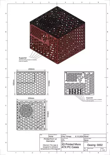 3D Printable Micro ATX PC Cases