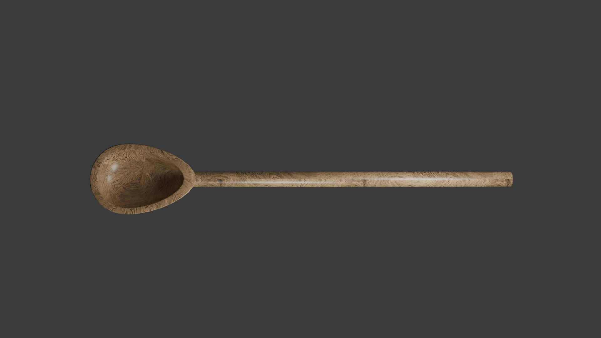 Wooden spoon Free 3D model_1
