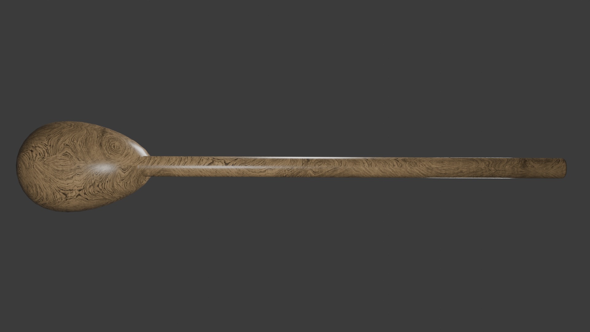 Wooden spoon Free 3D model_2