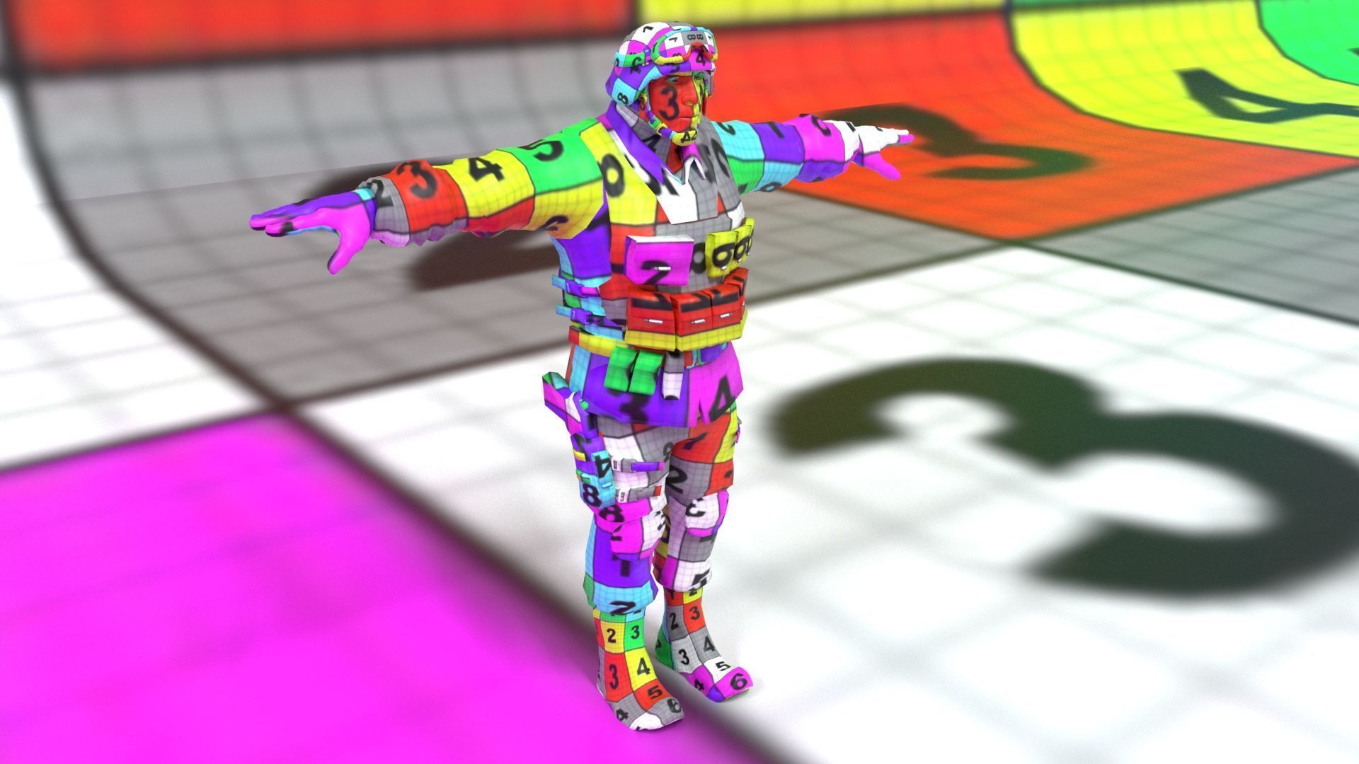 laos SWAT soldier Low-poly 3D model_13