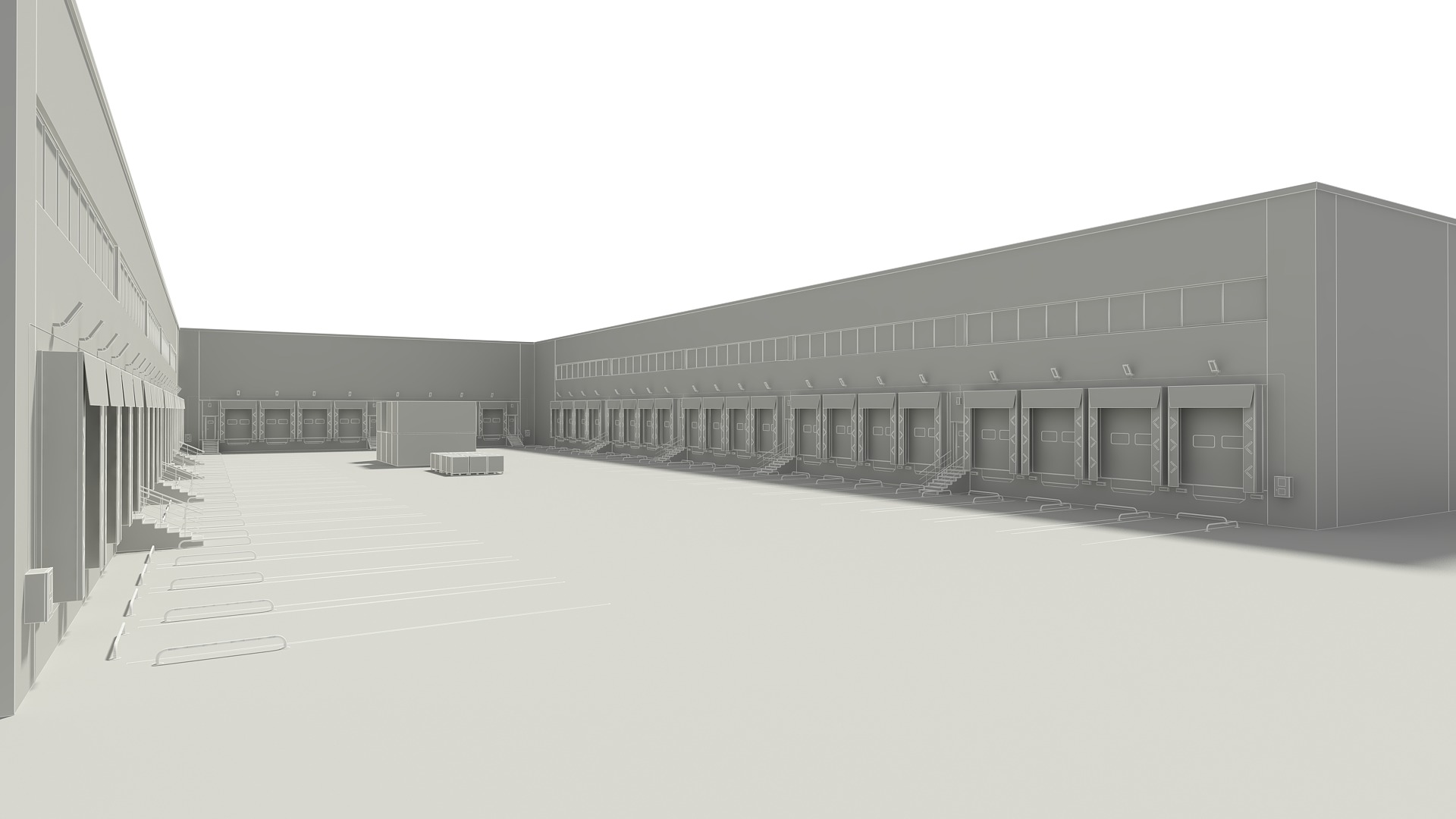 Cargo Logistics Building 3D model_13