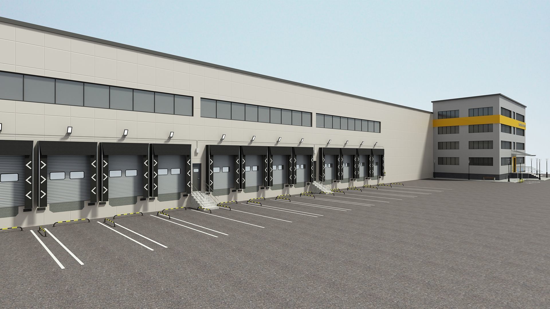 Cargo Logistics Building 3D model_4