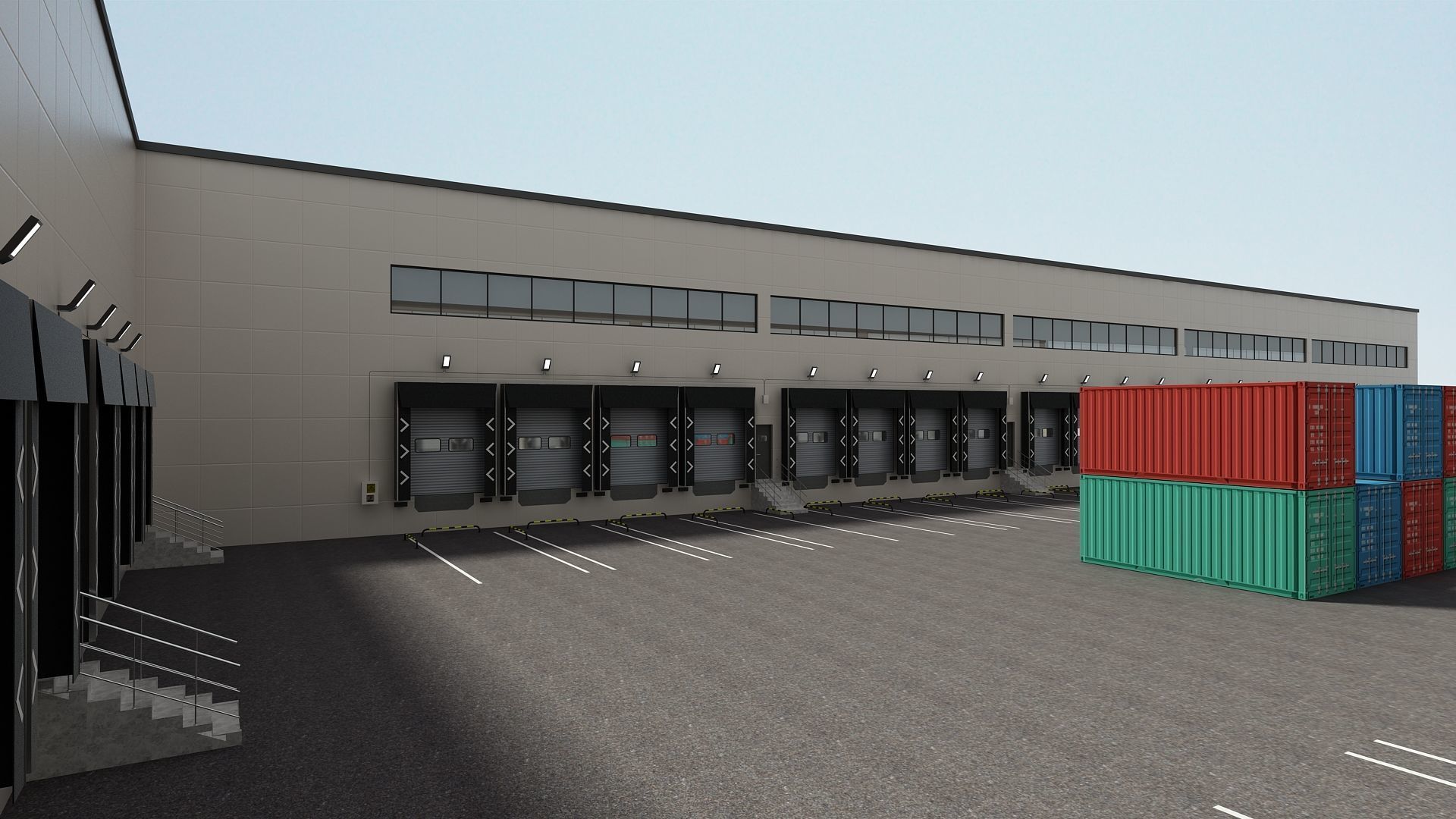 Cargo Logistics Building 3D model_6