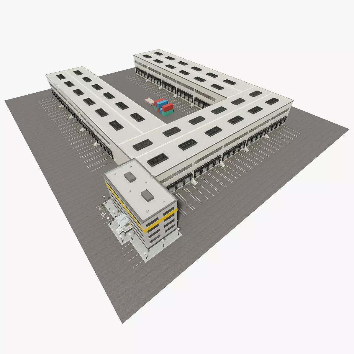 Cargo Logistics Building 3D model_0