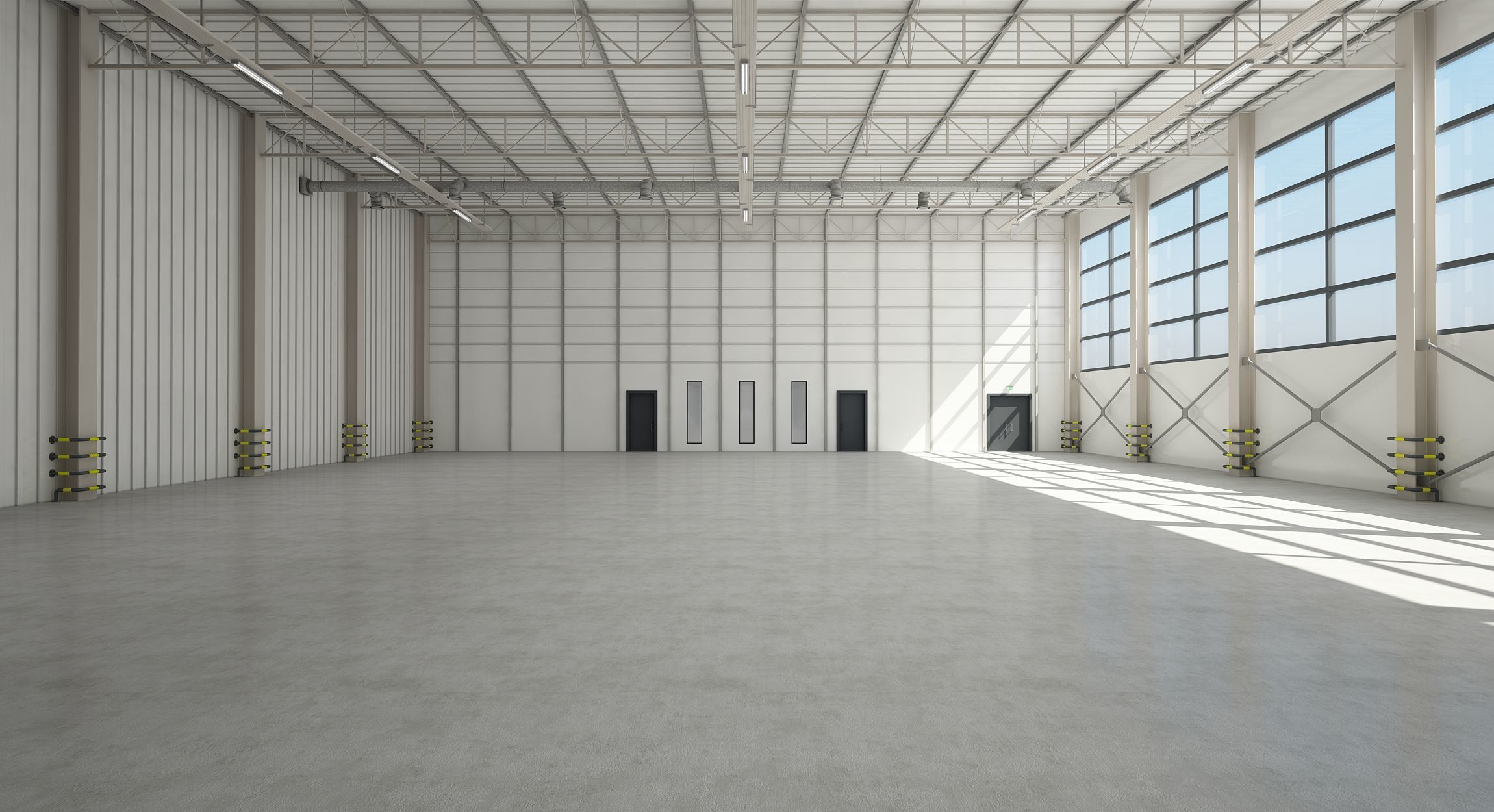 Warehouse  Logistics Building Set 3D model_3