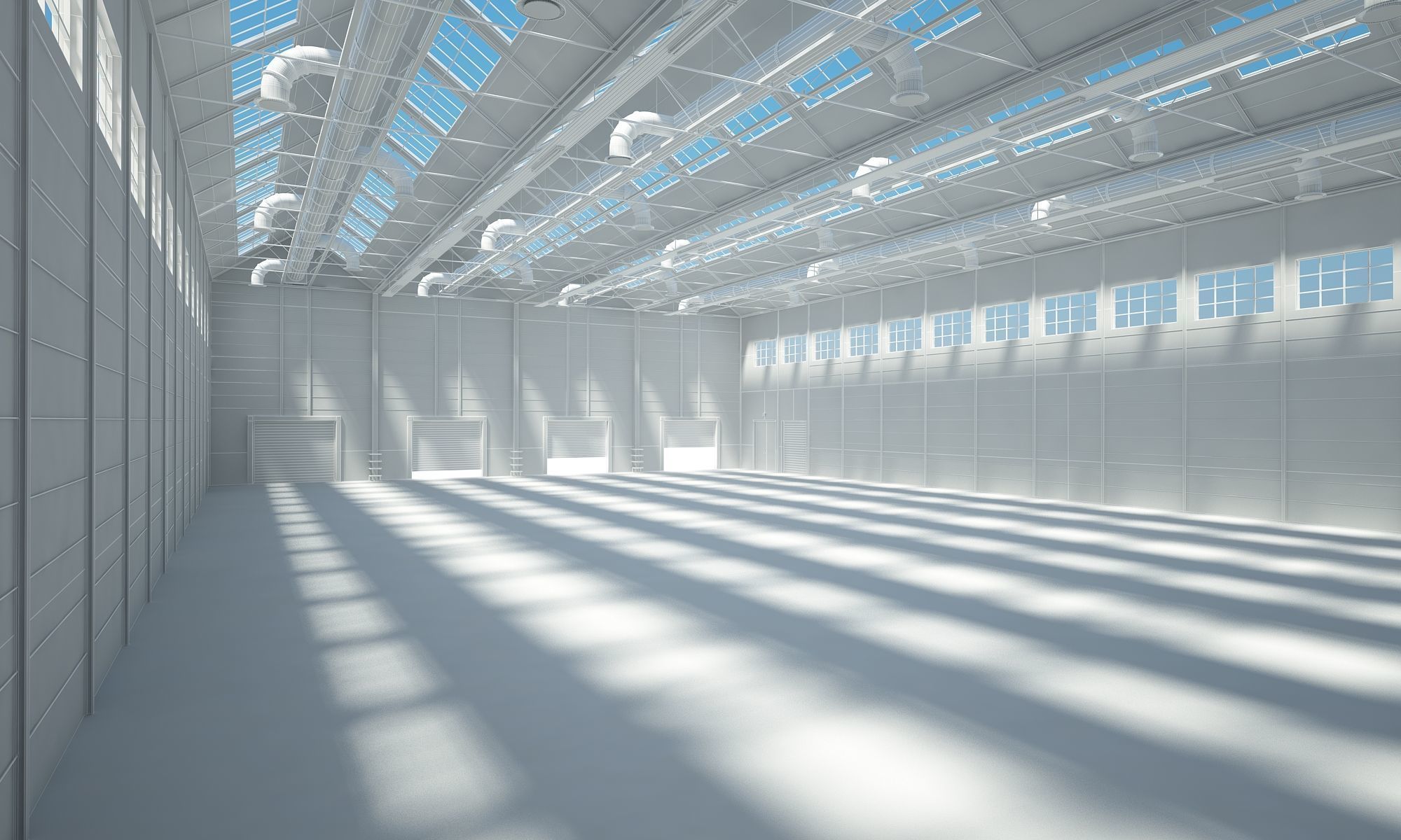 Warehouse  Logistics Building Set 3D model_16