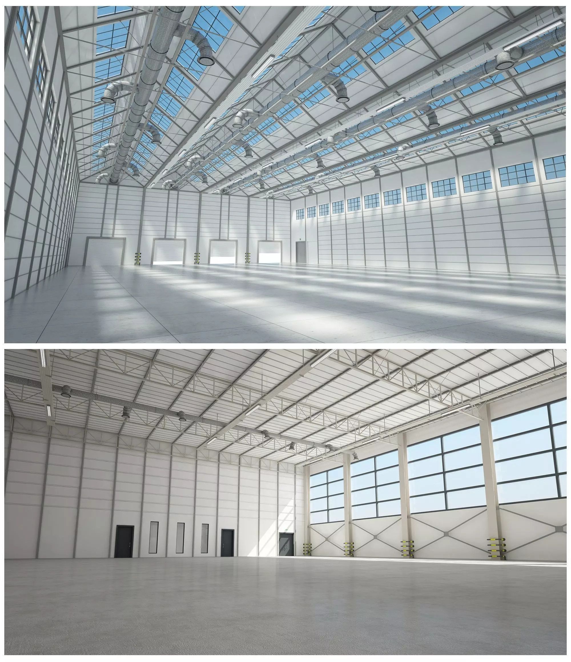 Warehouse  Logistics Building Set 3D model_0