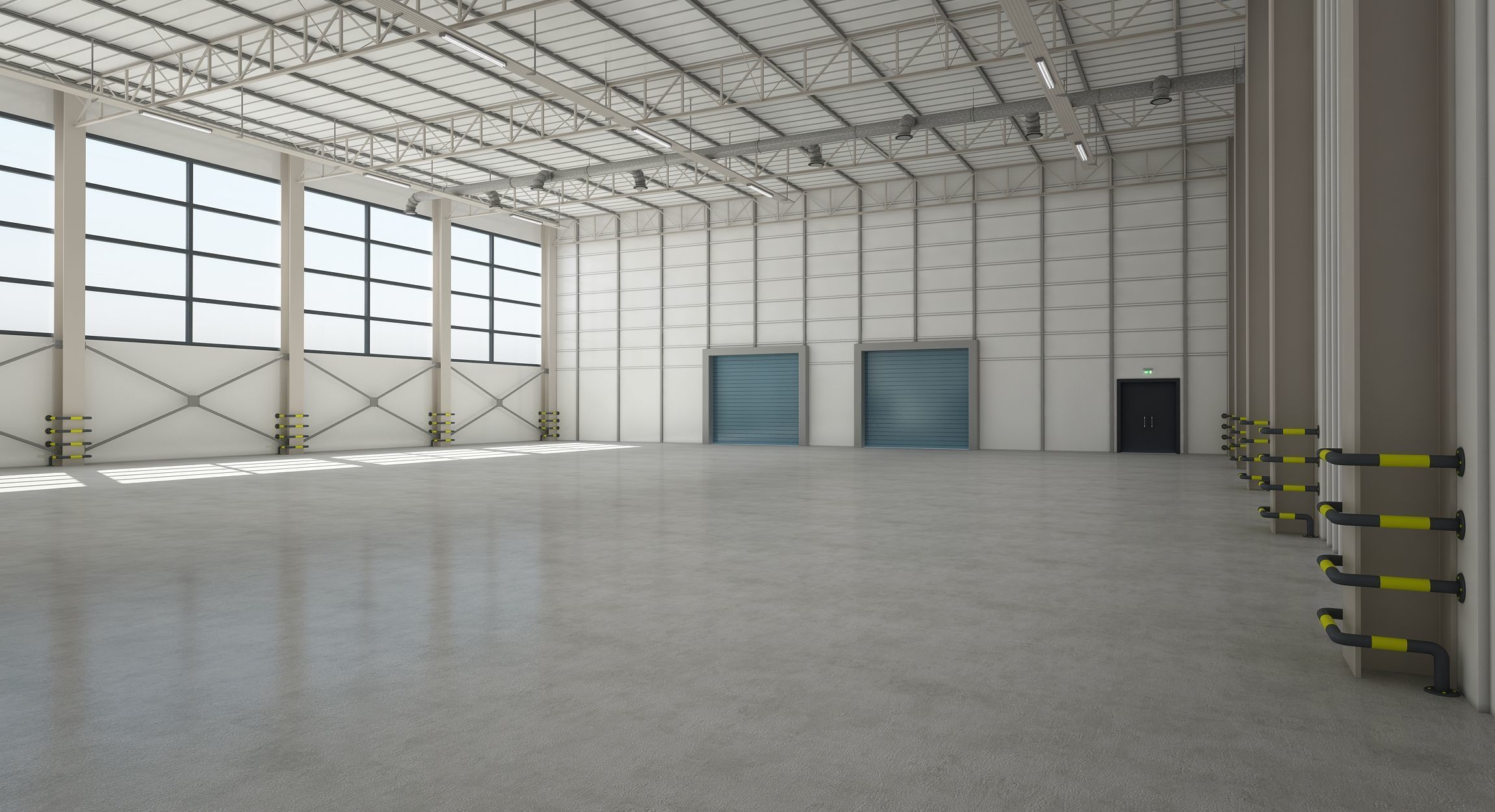 Warehouse  Logistics Building Set 3D model_4
