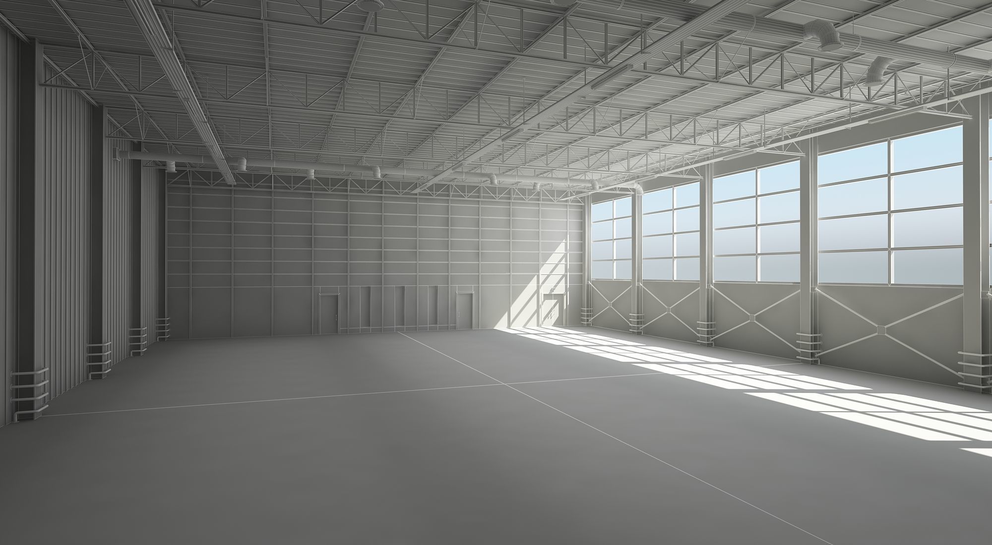 Warehouse  Logistics Building Set 3D model_6