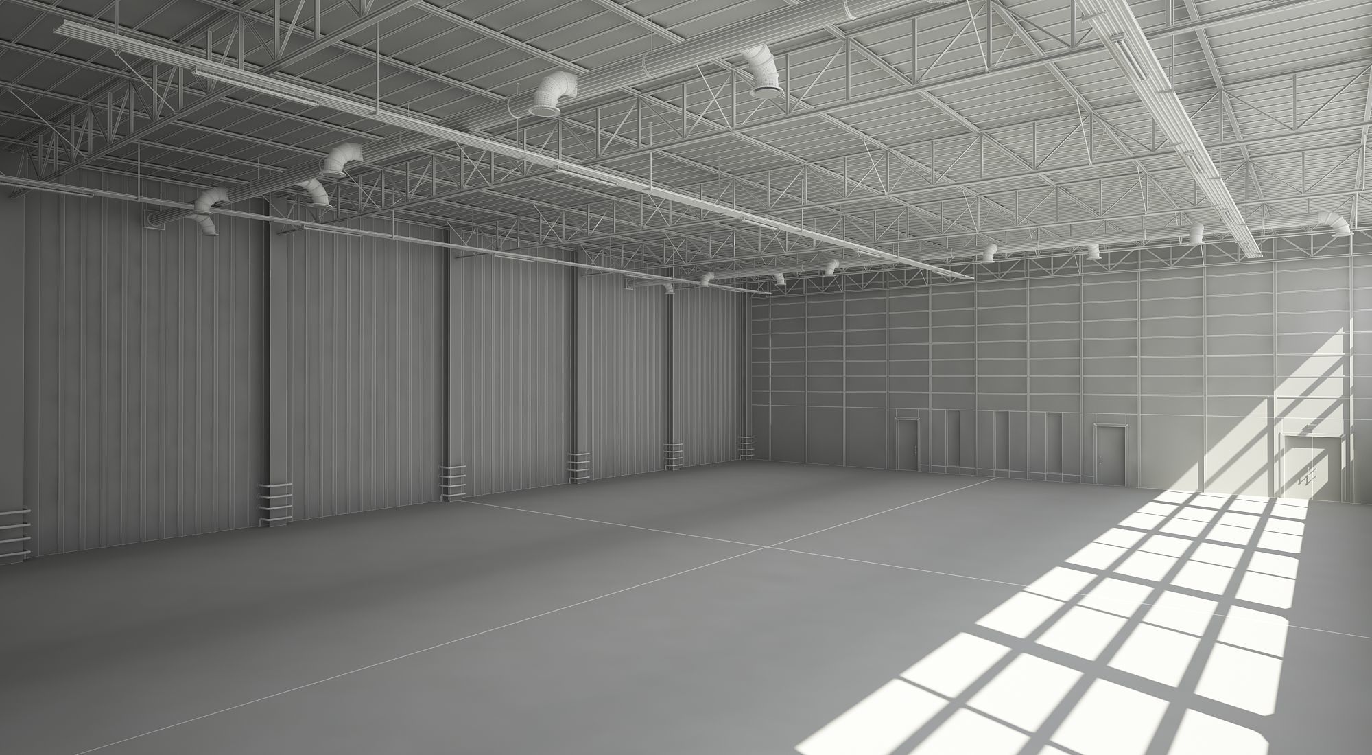 Warehouse  Logistics Building Set 3D model_9