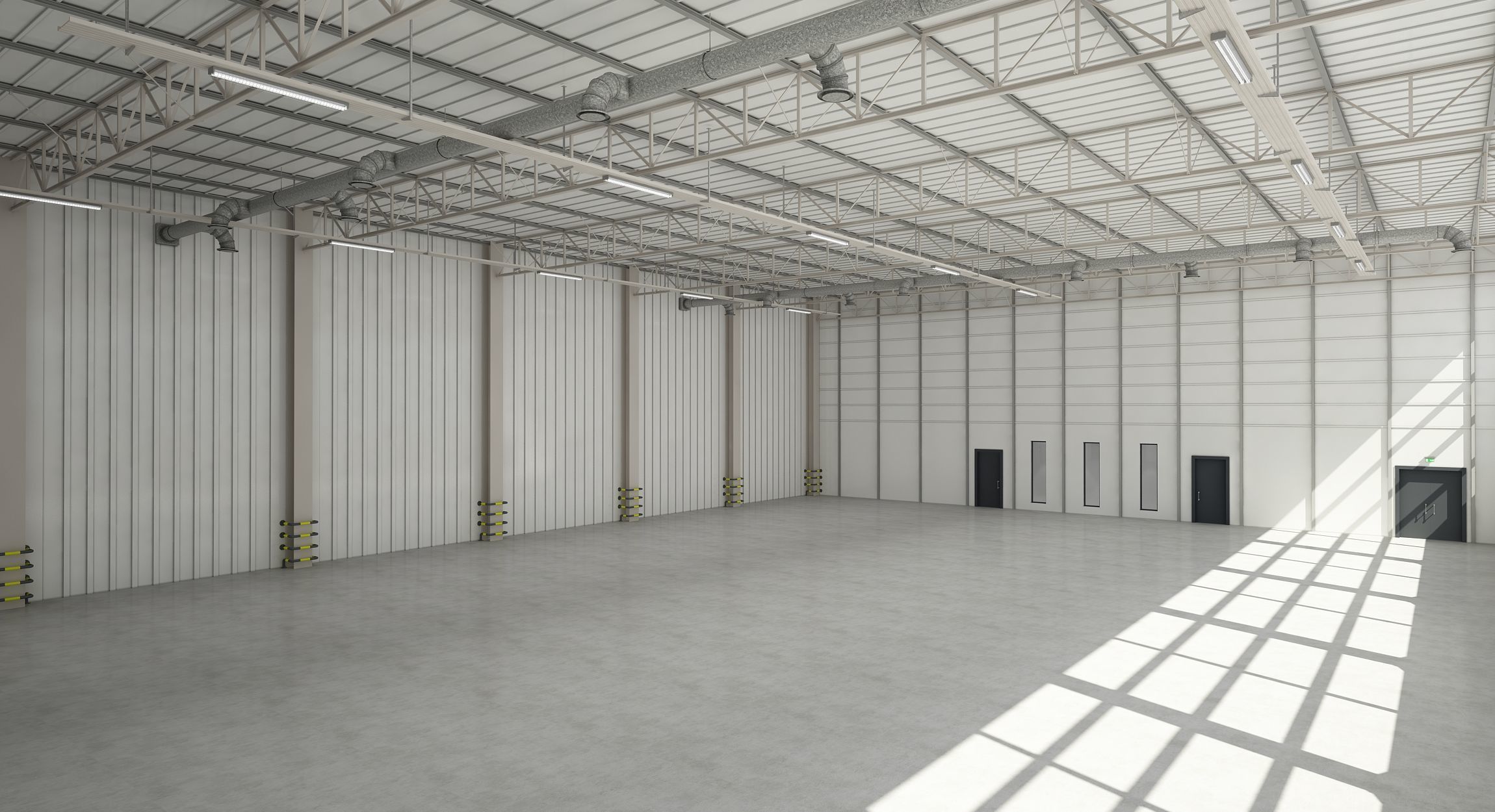Warehouse  Logistics Building Set 3D model_2