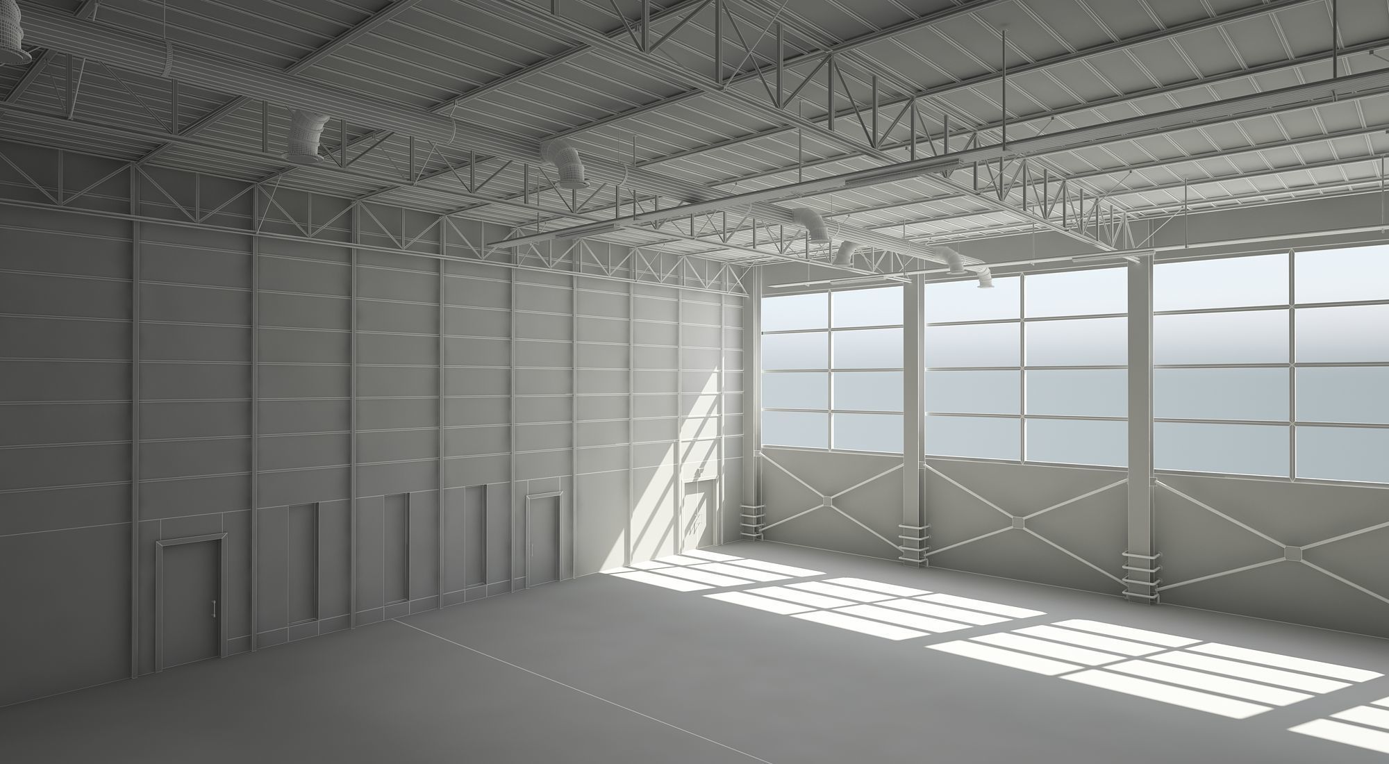 Warehouse  Logistics Building Set 3D model_8