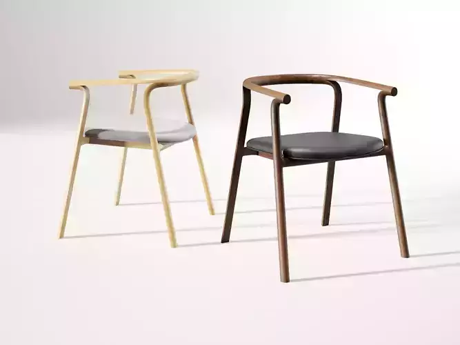 Splinter Armchair with Upholstered Seat