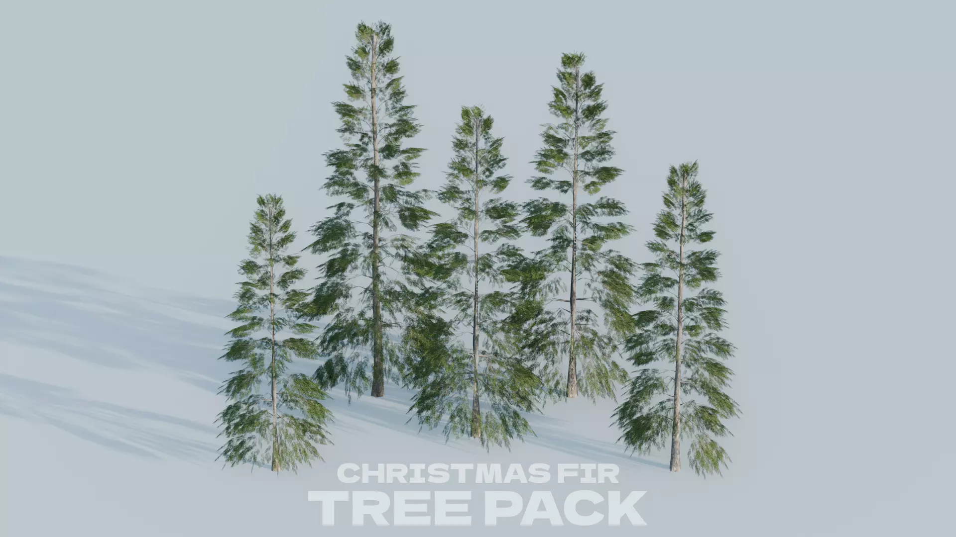Christmas Tree Pack Blender Low-poly 3D model