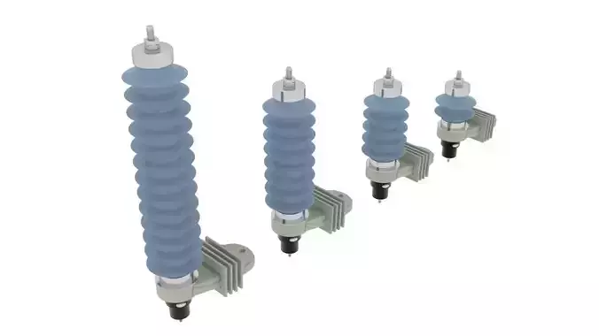 Lightning Arresters Set 3D model