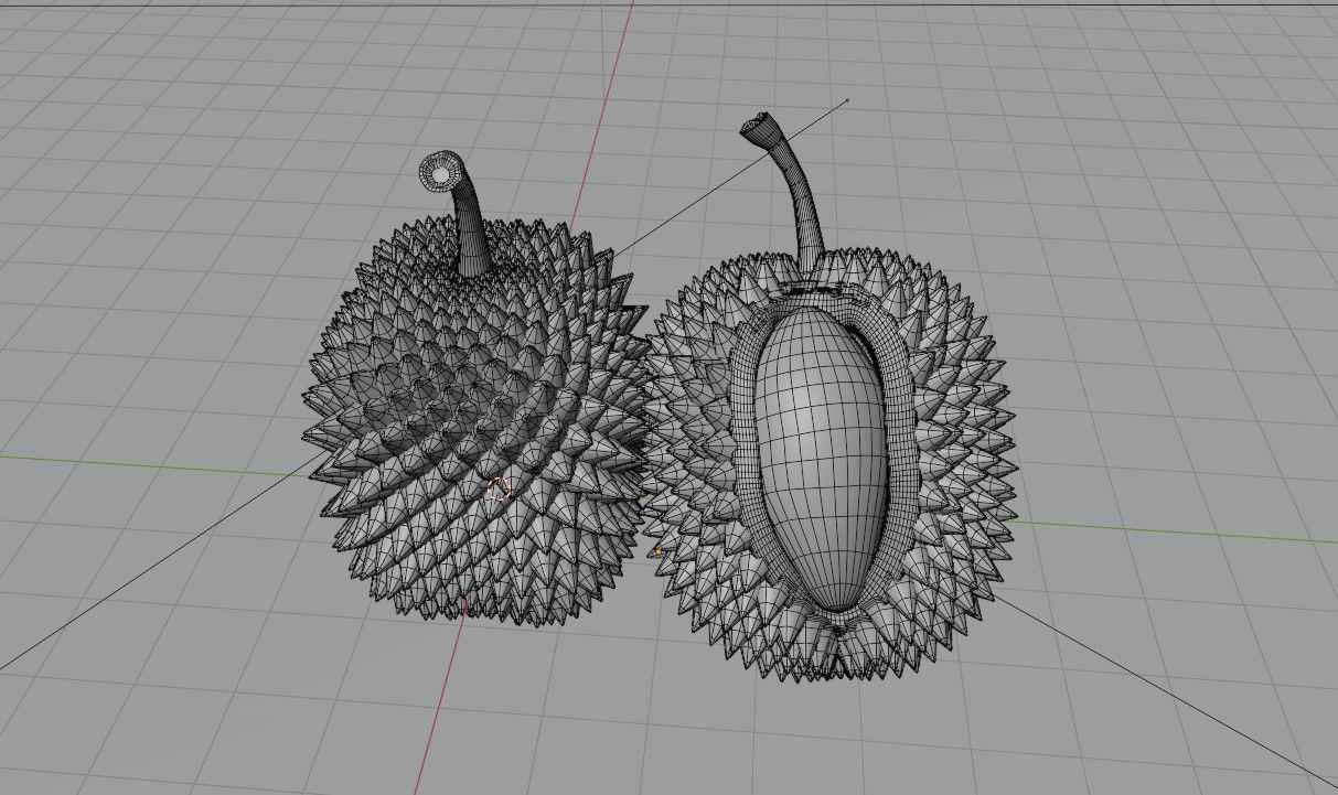 DURIAN FRUIT low-poly 3d model Low-poly 3D model_18