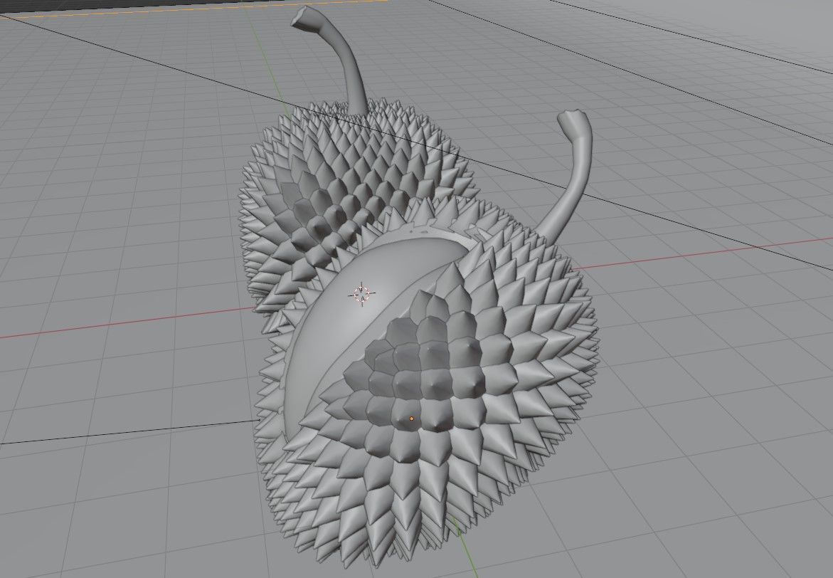 DURIAN FRUIT low-poly 3d model Low-poly 3D model_14