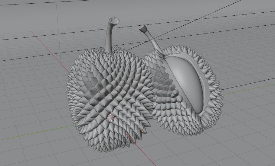 DURIAN FRUIT low-poly 3d model Low-poly 3D model_15