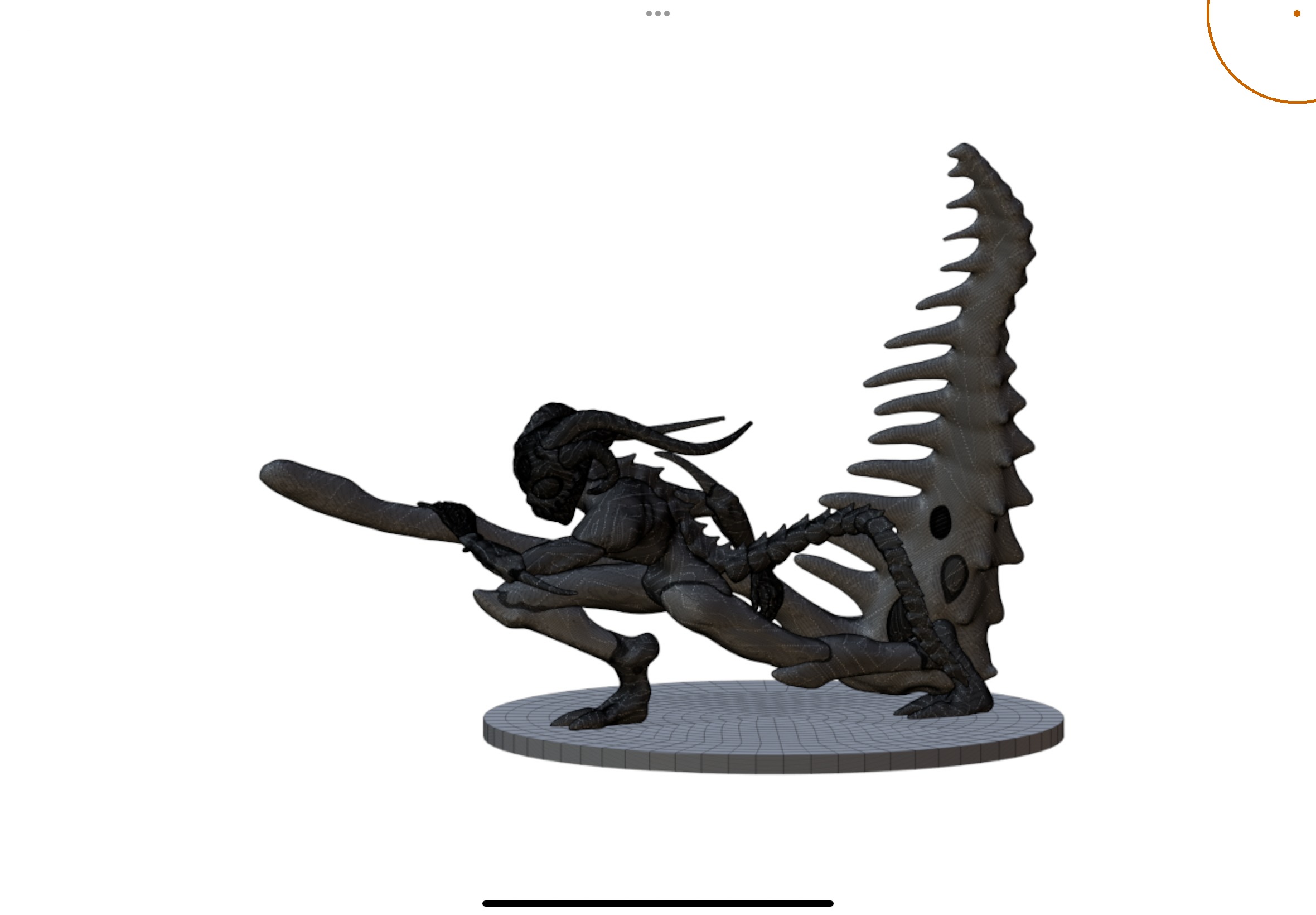 Bael 3D sculpture 3D print model_5