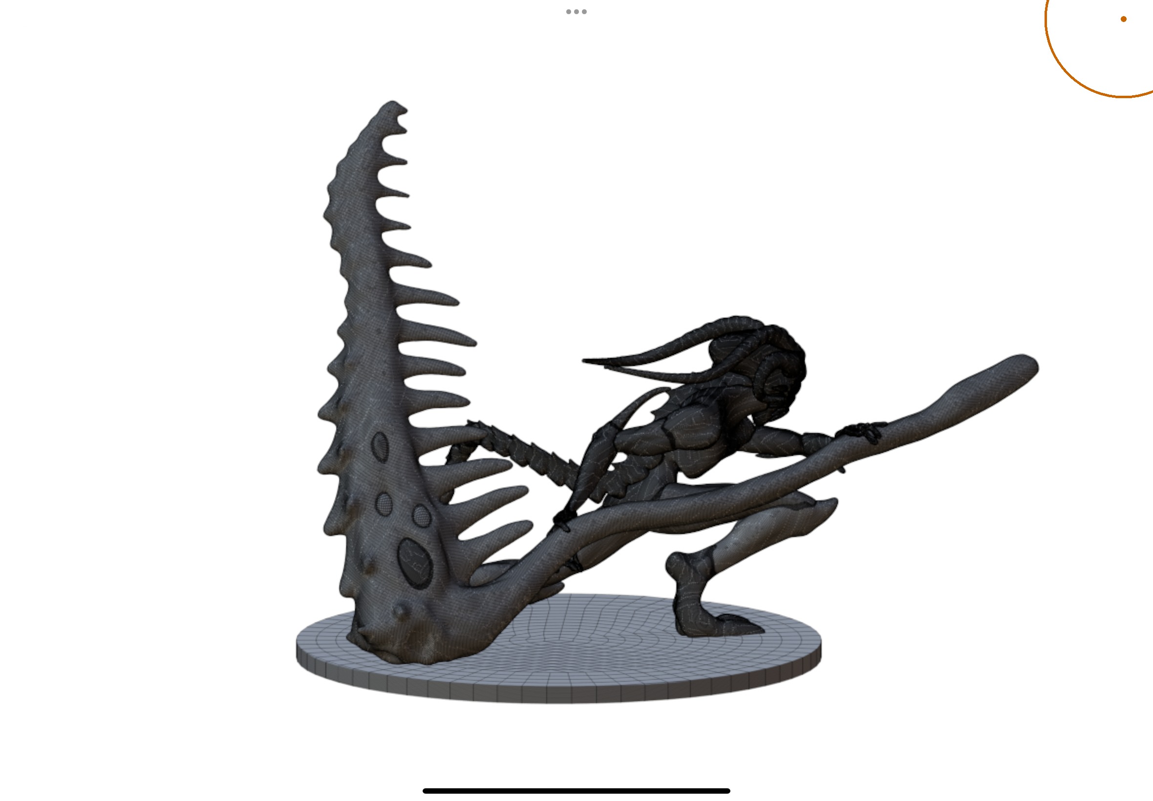 Bael 3D sculpture 3D print model_7