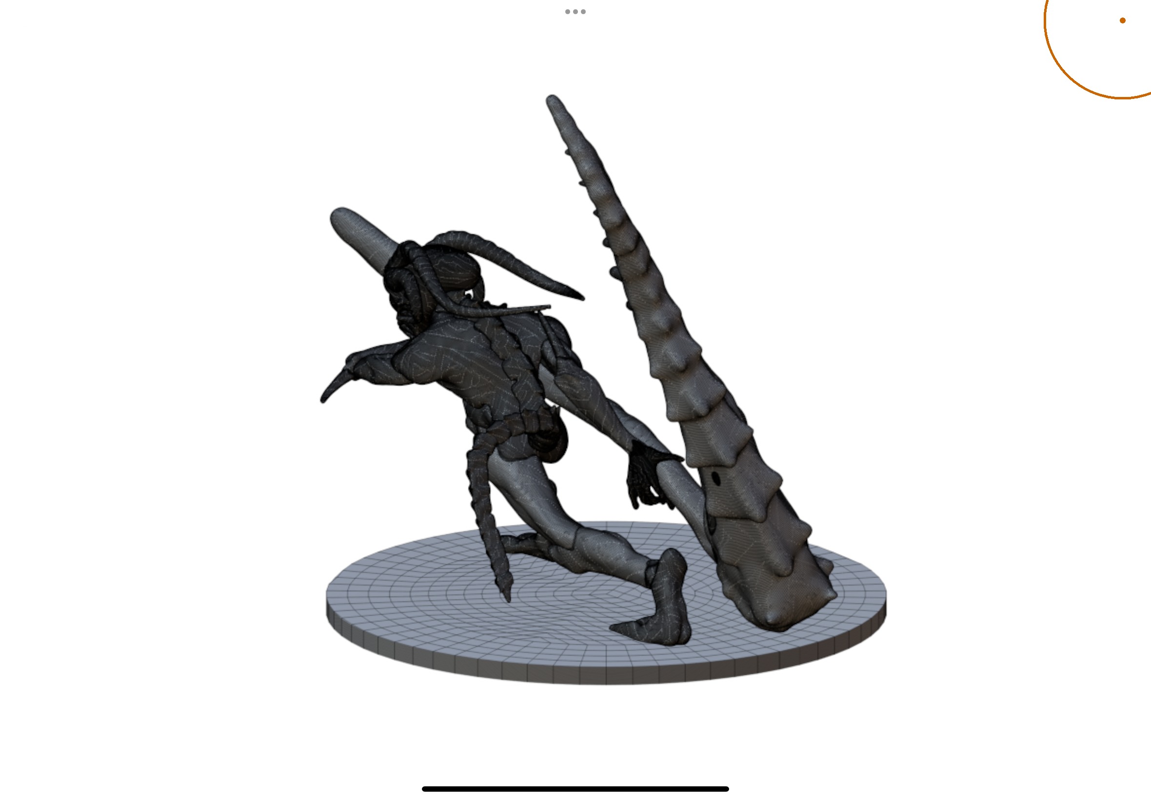 Bael 3D sculpture 3D print model_4