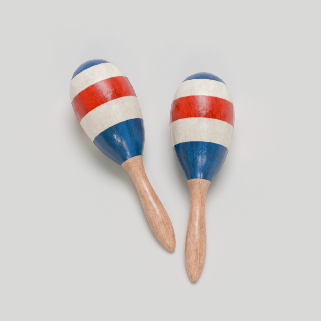 Maracas Pack - low poly Low-poly 3D model_8