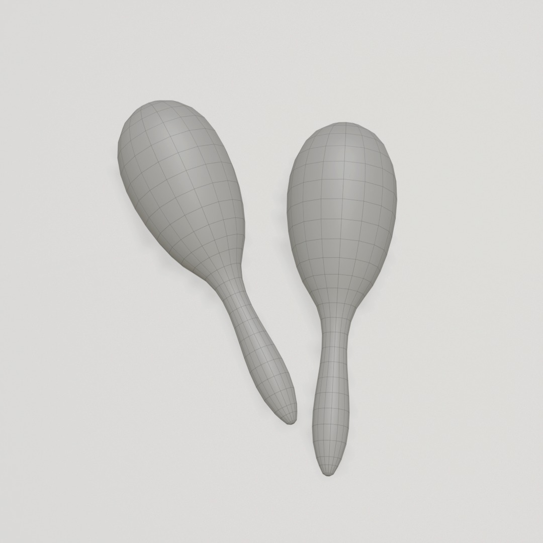 Maracas Pack - low poly Low-poly 3D model_2