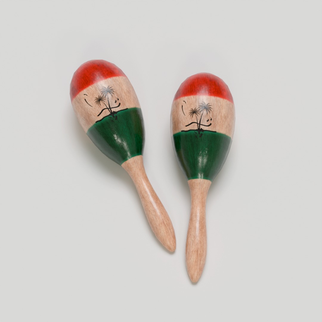 Maracas Pack - low poly Low-poly 3D model_5