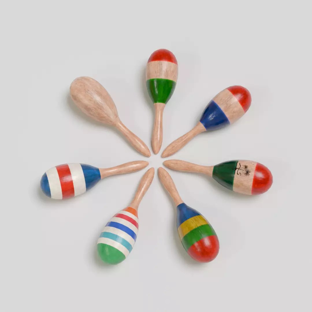 Maracas Pack - low poly Low-poly 3D model_0