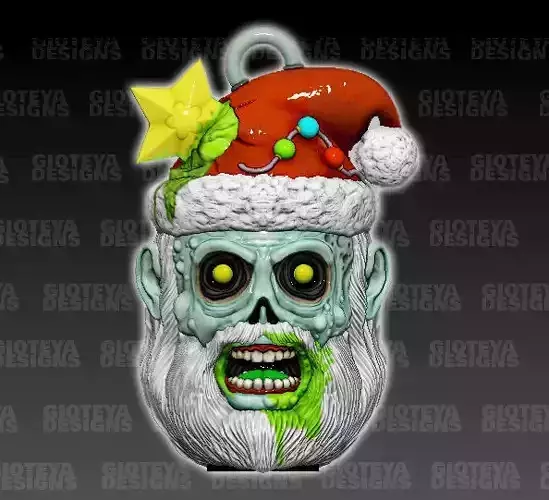 Xmas Ornaments Santa Zombie
