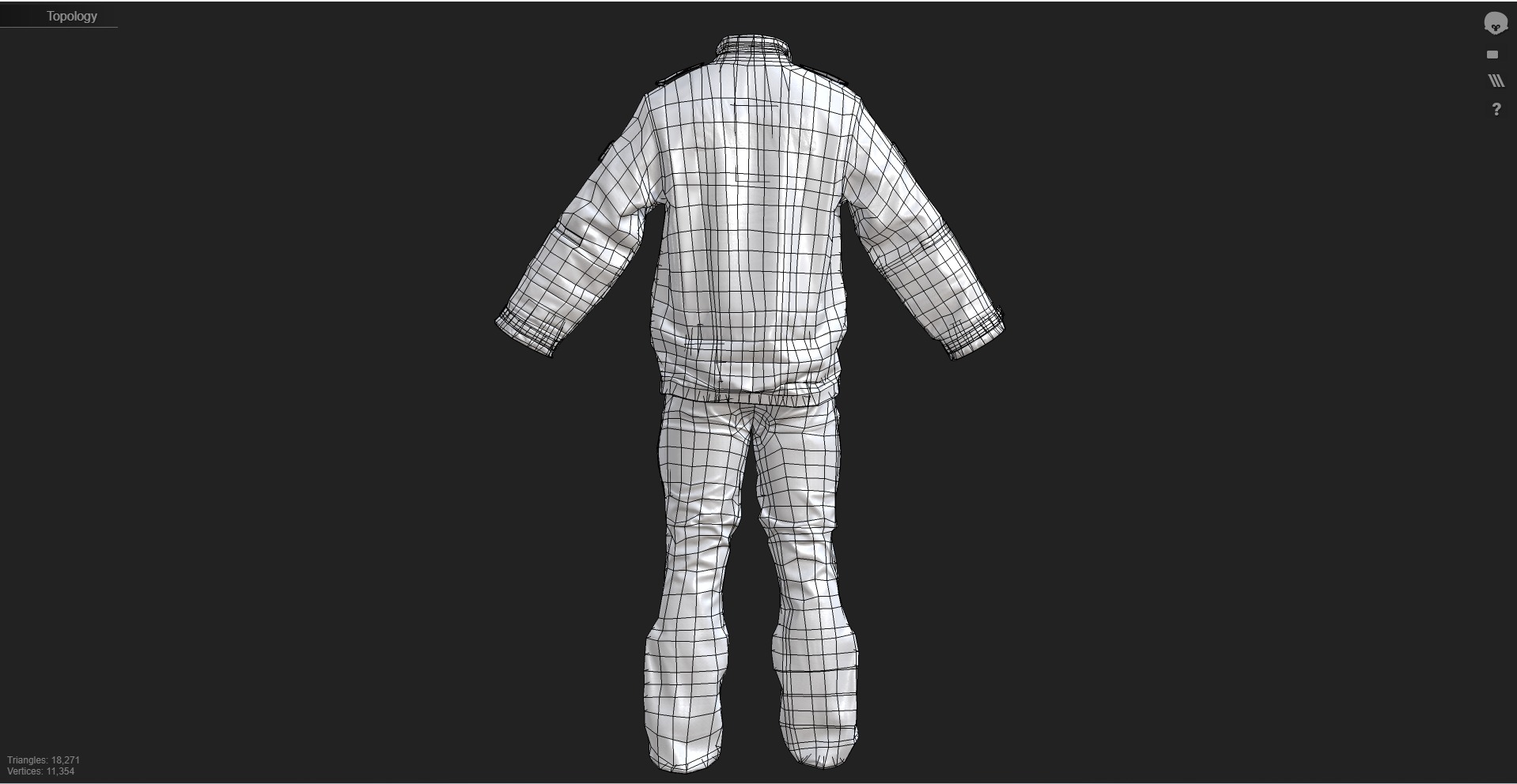 Paramedics and Doctors Flight Suit BHECCS Medical Uniform  Low-poly 3D model_4