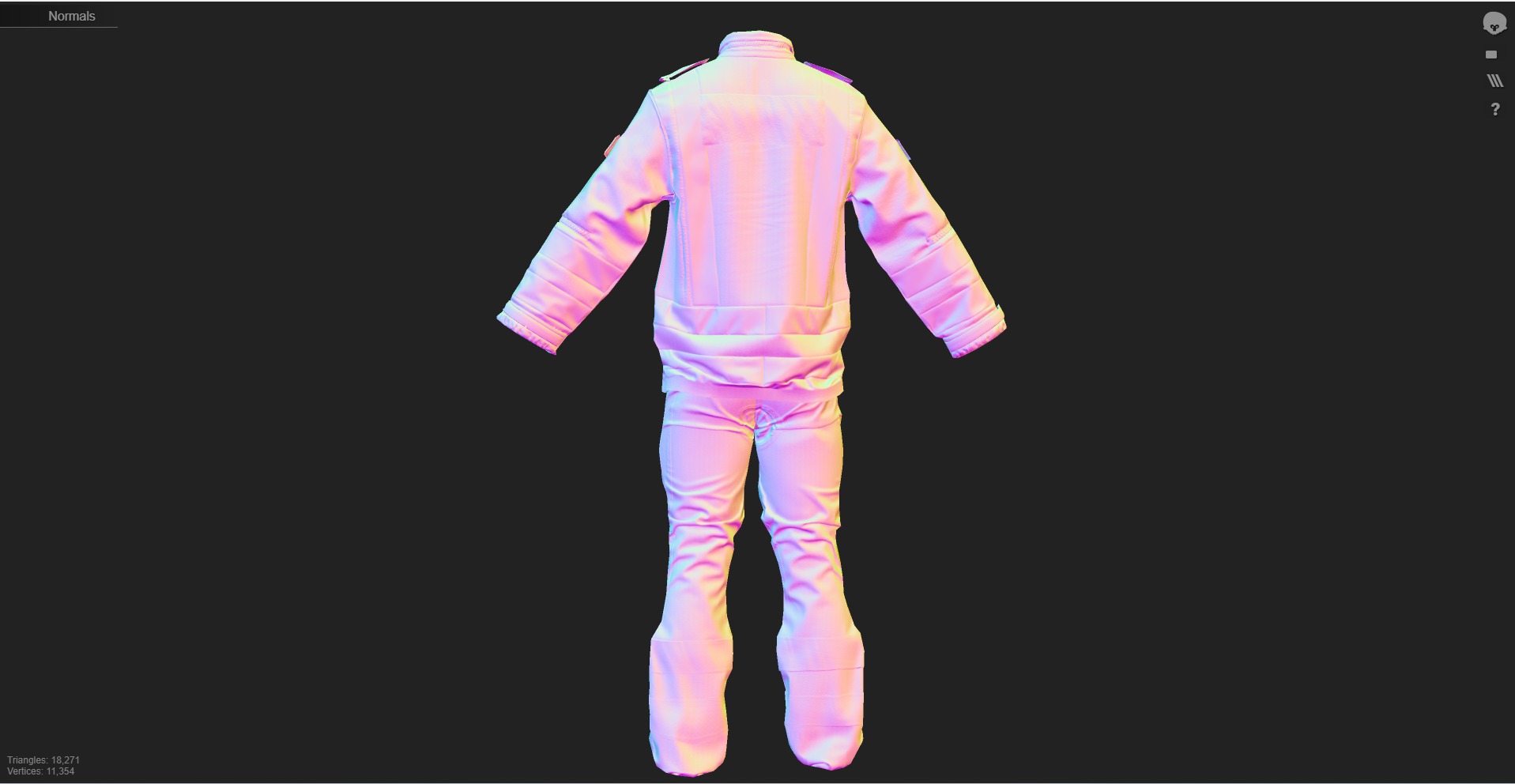Paramedics and Doctors Flight Suit BHECCS Medical Uniform  Low-poly 3D model_6