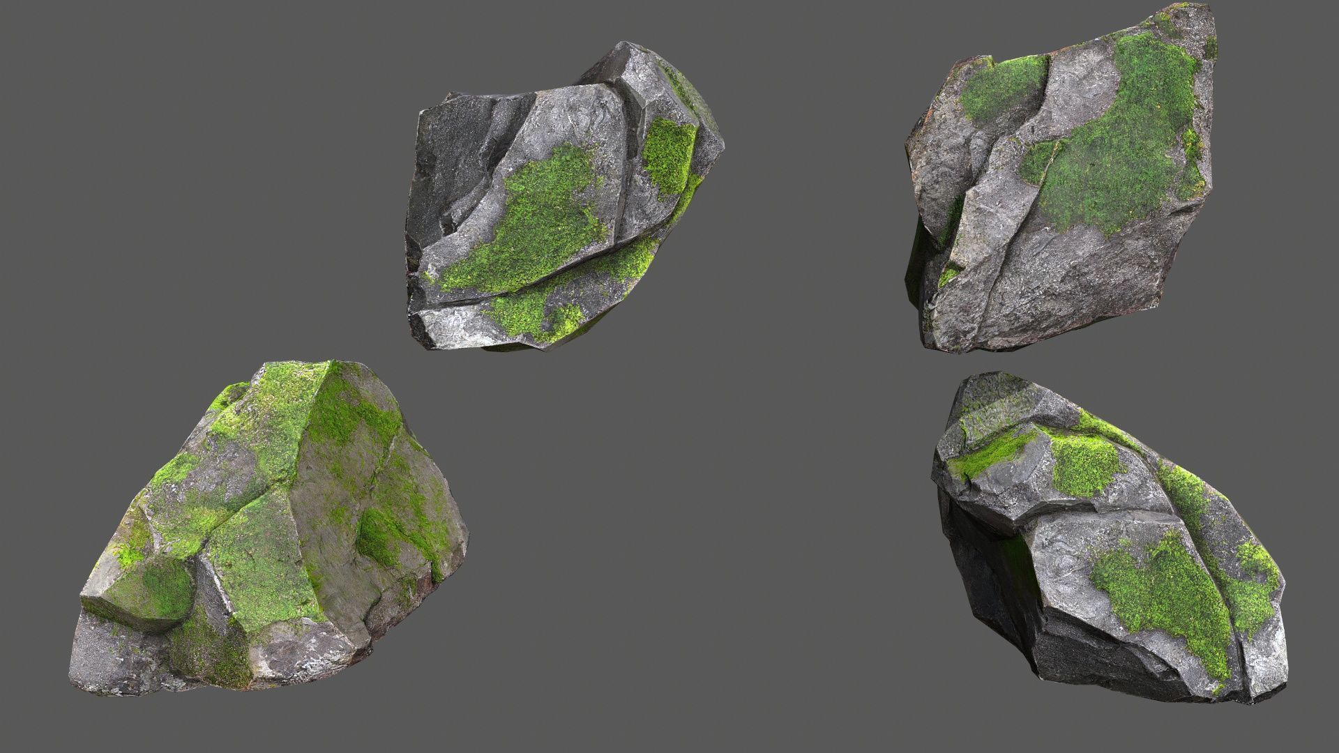 Rock Set Low-poly 3D model_13
