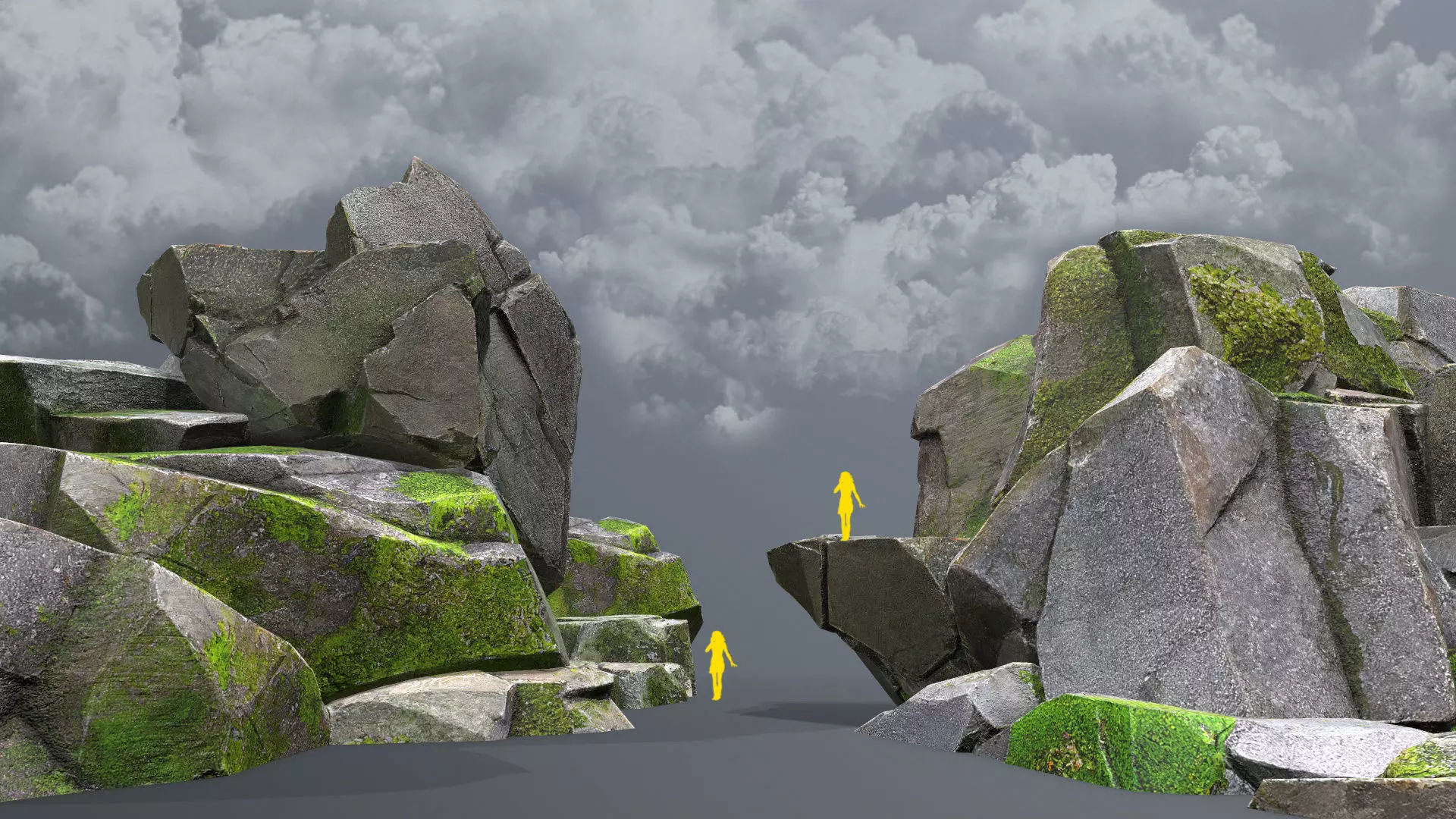 Rock Set Low-poly 3D model_0