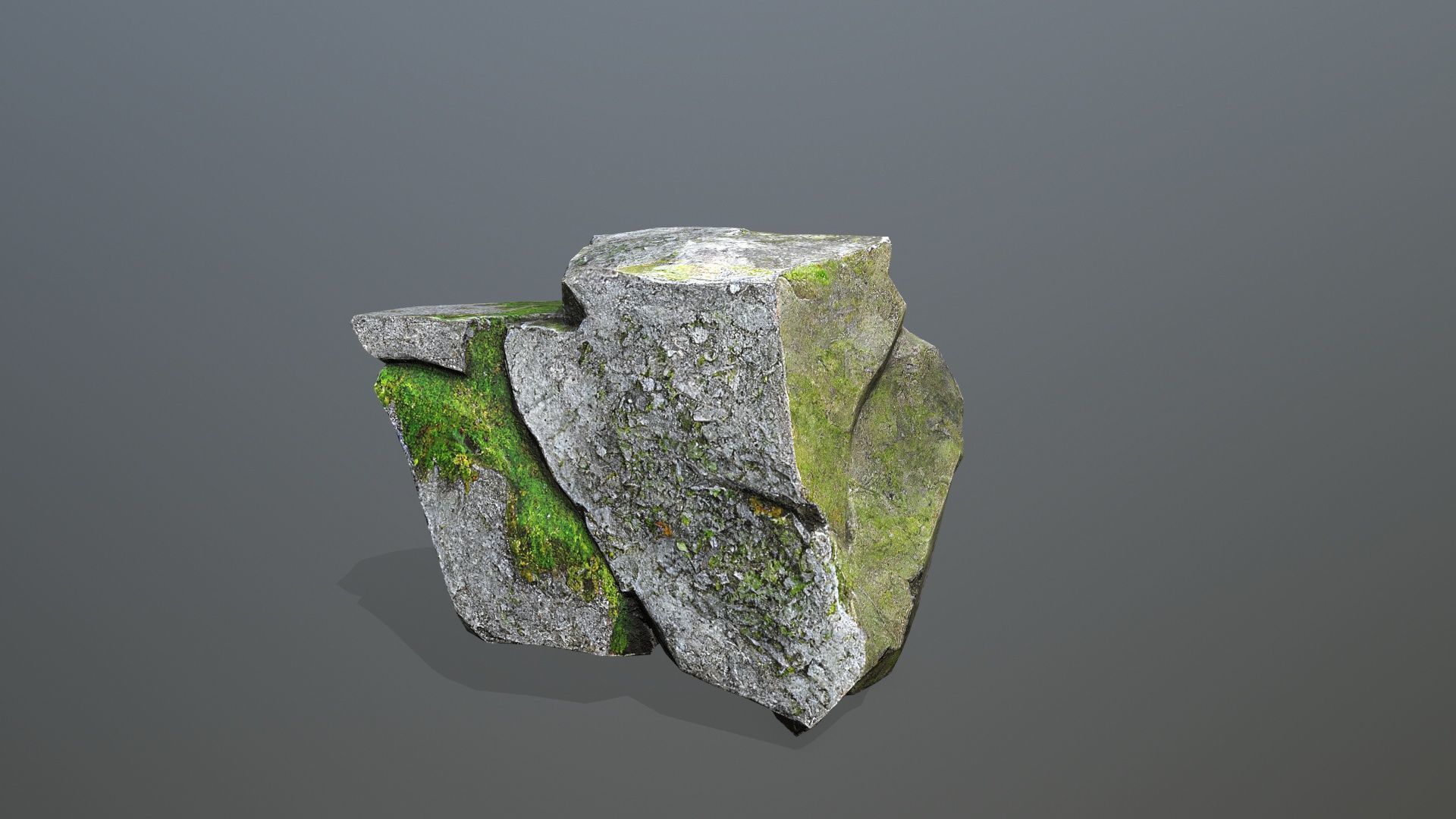 Rock Set Low-poly 3D model_8
